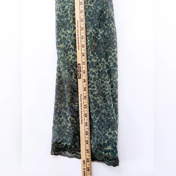 Y2k Green Cheetah Print (camo) Sheer Negligee Small Victoria Secret Boudoir 2000